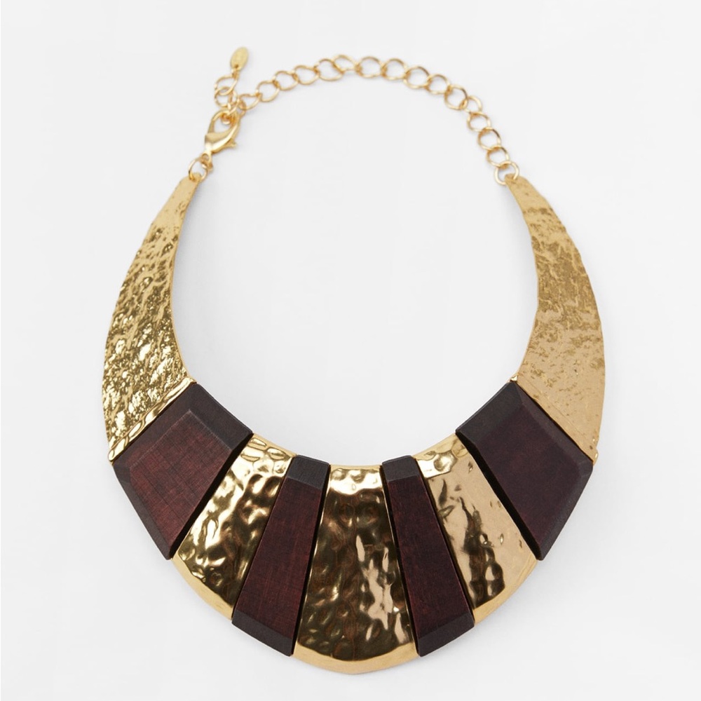 Zara limited edition large wood necklace you cannot miss - Picture 3 of 4
